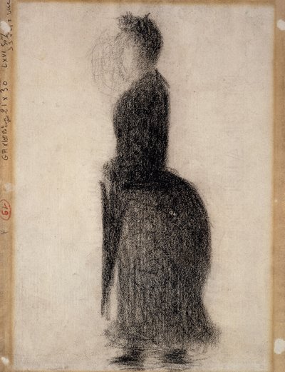 带阳伞的女人;带伞的女人，约1883年 作者 乔治·皮埃尔·苏拉特