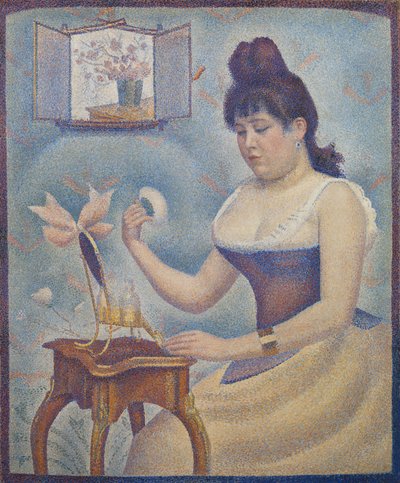 年轻女子粉末自己，c.1888-90 作者 乔治·苏拉特
