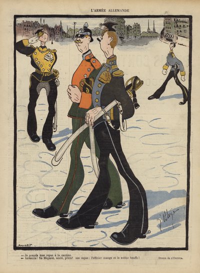 德国军队。 Le Rire的插图 作者 Georges d 1878 1937 Ostoya