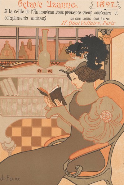 新年祝福1897年Octave Uzanne，1896年 作者 乔治·德菲尔