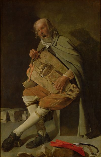 Hurdy Gurdy Player，1620年代 作者 乔治·德拉图尔