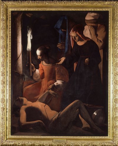 圣塞巴斯蒂安正在接受圣艾琳的治疗。 （St. Sebastian Tendered by St. Irene） Georges De La Tour 绘画（1593-1652） 作者 乔治·德拉图尔