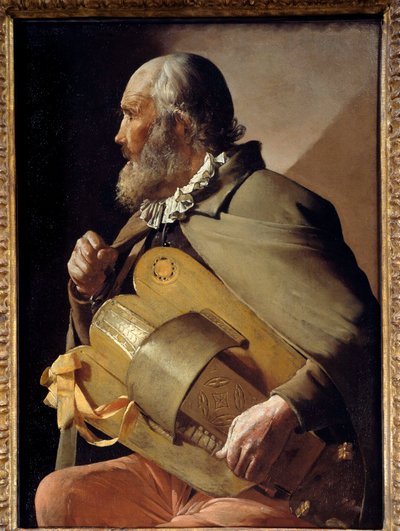 Georges de La Tour (1593-1652) 1640 年前后的旧丝带画 马德里，普拉多博物馆 作者 乔治·德拉图尔