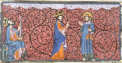 查理曼看到的银河和詹姆斯，选自《Chroniques de France ou de St Denis》，14 世纪 (22690449466) 作者 第比利斯的乔治亚·莱文·拉米什维利