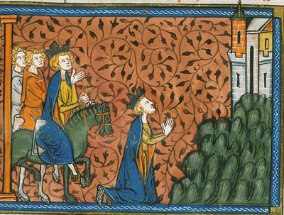 路易九世前往拿撒勒朝圣，选自 Chroniques de France ou de St Denis，14 世纪 (22528526100) 作者 第比利斯的乔治亚·莱文·拉米什维利