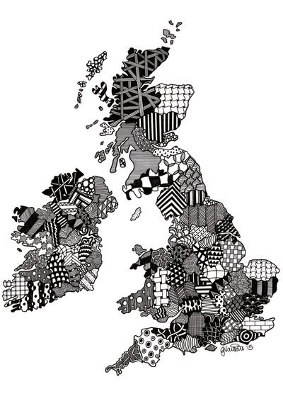 英国，2015 年（布里斯托尔木板上的墨水） 作者 乔治娜·奈斯比特