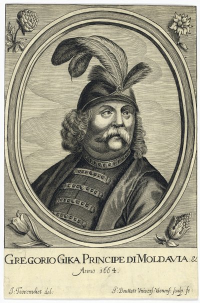 Grigore I Ghica (Ghika)（1628-1675 年），瓦拉几亚王子 par Bouttats，杰拉德（约 1630 年-1668 年以后）。铜版画，约 1664 年，私人收藏 作者 杰拉德·布塔兹（Gerard Bouttats）