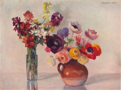 海葵和壁花，c1909 作者 杰拉德·乔恩