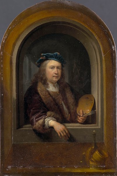 调色板自画像c。 1660。 作者 葛瑞特窦