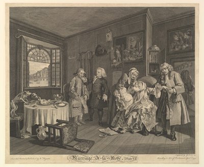1745年4月1日，婚姻A-la-Mode，第六板。 作者 杰拉德·简·巴蒂斯特·斯科汀