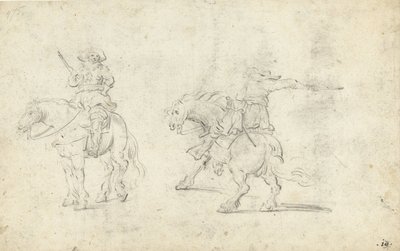 两名骑马的士兵 作者 Esaias van de Velde（可能）