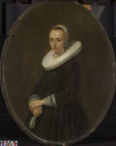 约翰娜-巴多尔（Johanna Bardoel，卒于 1667 年之后）。杰拉德-范德-沙尔克（Gerard van der Schalcke）之妻 作者 杰拉德·特尔·博尔赫 (II)