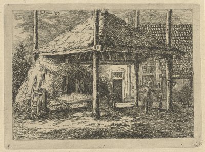 干草堆
佩尔尼斯干草堆的屋顶 作者 Gerardus Emaus de Micault