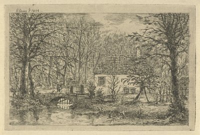 沟上有桥的房屋
haagsche bosch 的狩猎小屋 作者 Gerardus Emaus de Micault