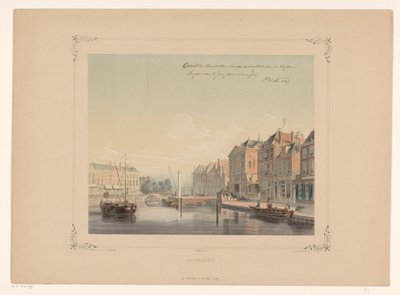 莱顿 Aalmarkt 街景
阿尔马姆广场（物体上的标题） 作者 杰拉杜斯·约翰内斯·博斯
