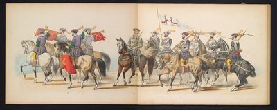 莱顿学生化妆舞会，1855 年（图版 6）
1855 年 6 月 12 日，为庆祝莱顿大学建校 280 周年，莱顿学生会成员举行了化装游行，描绘了查理五世进入大学的场景。 作者 杰拉杜斯·约翰内斯·博斯
