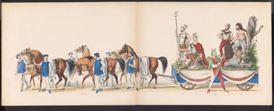 莱顿学生化妆舞会，1870 年（图版 15）
1870 年 6 月 7 日莱顿学生联谊会成员为庆祝莱顿大学建校 295 周年而举行的化装游行，代表 1870 年对莱顿的访问。 作者 杰拉杜斯·约翰内斯·博斯
