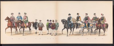 莱顿学生化妆舞会，1870 年（图版 9）
1870 年 6 月 7 日莱顿学生联谊会成员为庆祝莱顿大学建校 295 周年而举行的化装游行，代表 1870 年莱顿之行。 作者 杰拉杜斯·约翰内斯·博斯
