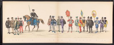 莱顿学生化妆舞会，1875 年（图版 2）
1875 年 6 月 15 日莱顿学生联谊会成员为庆祝莱顿大学建校 300 周年而举行的化妆舞会，描绘了莱顿大学，如图所示。 作者 杰拉杜斯·约翰内斯·博斯