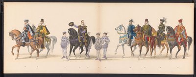 莱顿学生化妆舞会，1875 年（图版 5）
1875 年 6 月 15 日莱顿学生联谊会成员为庆祝莱顿大学建校 300 周年而举行的化妆舞会，描绘了莱顿大学，如图所示。 作者 杰拉杜斯·约翰内斯·博斯