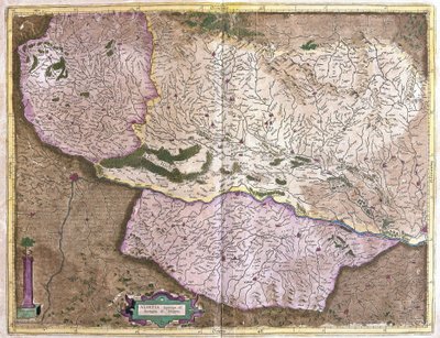 Alsace, north France (engraving 作者 杰拉杜斯·墨卡托