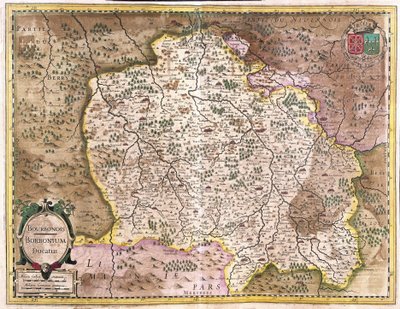 法国布尔邦纳（Bourbonnais）（雕版画 作者 杰拉杜斯·墨卡托