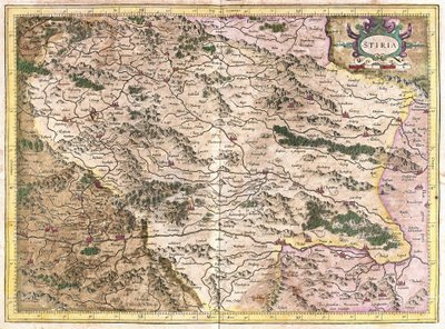 Steiermark, 奥地利 (雕刻 作者 杰拉杜斯·墨卡托