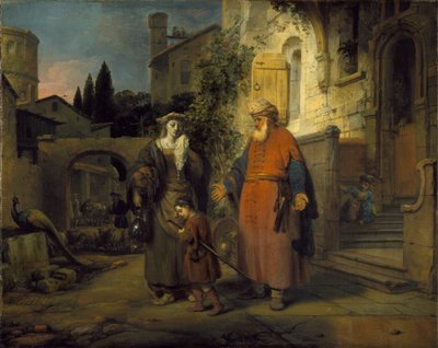 1666年Hgar和Ishmael的驱逐 作者 Gerbrand van den Eeckhout