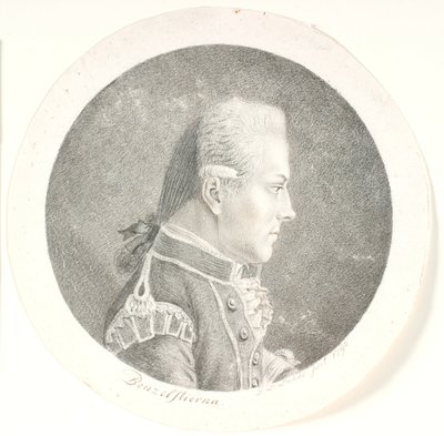 瑞典海军军官 Lars Benzelstjerne（1759-1808 年）的肖像。胸部视图。右侧侧面 作者 格哈德·路德维格·拉德