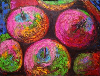 糖果苹果，2021 年（布面油画） 作者 格哈特·伊斯林豪斯