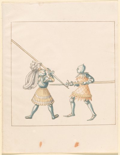 Freydal, 《马克西米利安一世皇帝的比武和锦标赛》：徒步战斗（比武）（第三卷）：图版147 作者 德国 16 世纪
