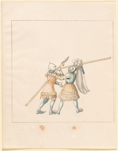 Freydal, 《马克西米利安一世皇帝的比武和锦标赛》：徒步战斗（比武）（第三卷）：图版150 作者 德国 16 世纪