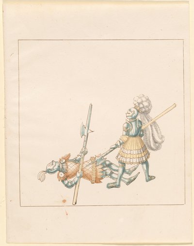 Freydal, 《马克西米利安一世皇帝的比武和锦标赛》：徒步战斗（比武）（第三卷）：板块145 作者 德国 16 世纪