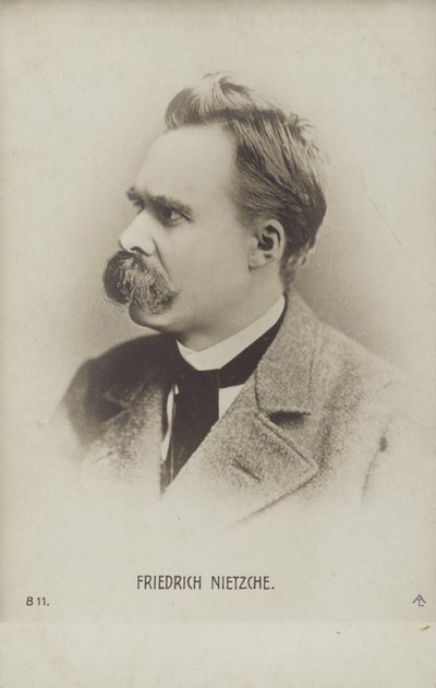 尼采（1844-1900），德国哲学家和作家（黑白照片） 作者 德国摄影师