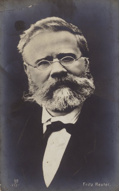 弗里茨-罗伊特（1810-1874），德国小说家（黑白照片） 作者 德国摄影师