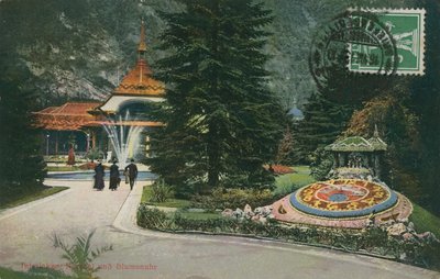 因特拉肯，Kursaal 和花钟。明信片寄于 1913 年 8 月 16 日。 作者 德国摄影师