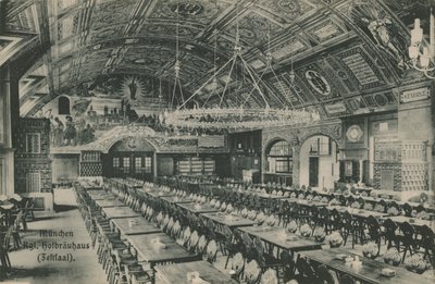 慕尼黑，Hofbrauhaus。明信片寄于 1913 年 3 月 11 日。 作者 德国摄影师