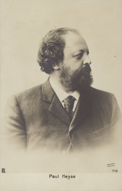 保罗-海斯（1830-1914），德国作家和翻译家（黑白照片） 作者 德国摄影师
