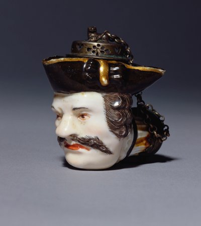 约1750年（瓷器）制成的迈森肖像管碗，饰以施密德（Schmiedel）头 作者 德国学校