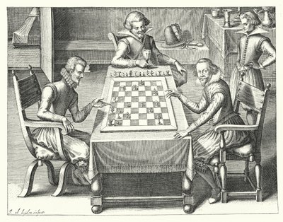 一盘棋（雕版画 作者 德国学校