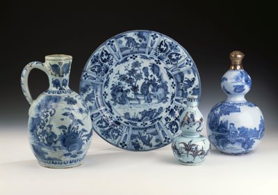约1700年（中国）精选的中式法兰克福青花瓷 作者 德国学校