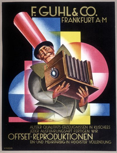 德国相机制造商Offset的广告。在 "Gebrauchs Graphik"，德国报纸上 作者 德国学校