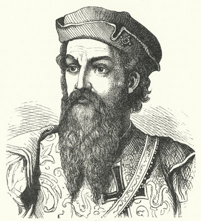Afonso de Albuquerque，果阿公爵，葡萄牙将军和葡萄牙印度总督（雕刻） 作者 德国学校