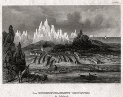Akunnat, Greenland. (engraving, ca. 1850) 作者 德国学校