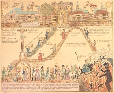对于基督徒和地球生活的寓言描写，由GN Benner，Nuremberg，1830年出版 作者 德国学校