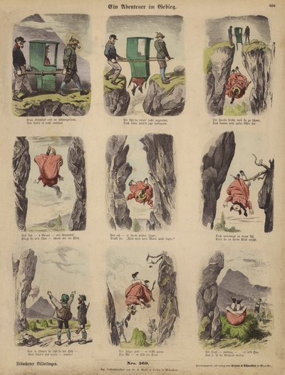 山上的冒险（彩色雕刻） 作者 德国学校