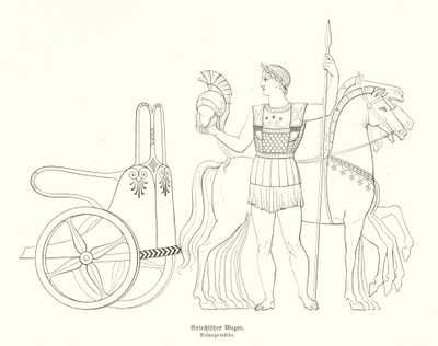 古希腊战车（雕版画 作者 德国学校