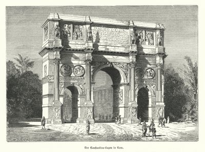 Arch of Constantine, Rome (engraving) 作者 德国学校