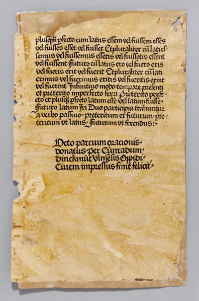 Aelius Donatus的《 Ars Minor》，康拉德·丁克穆特（Konrad Dinckmut），乌尔姆（Ulm）印刷，约1476年至80年（草书） 作者 德国学校