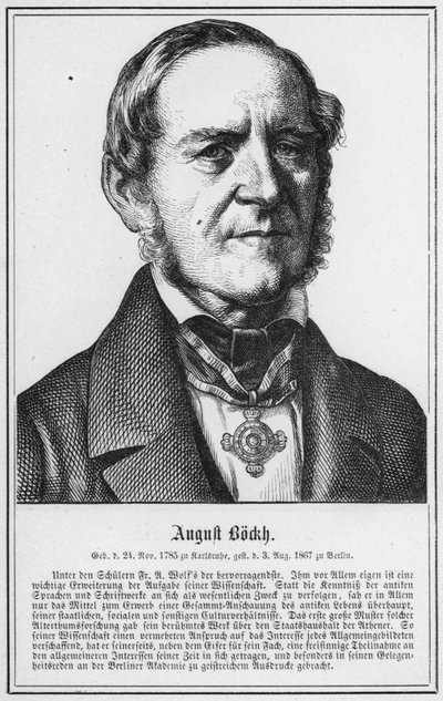 August Bockh (engraving) 作者 德国学校